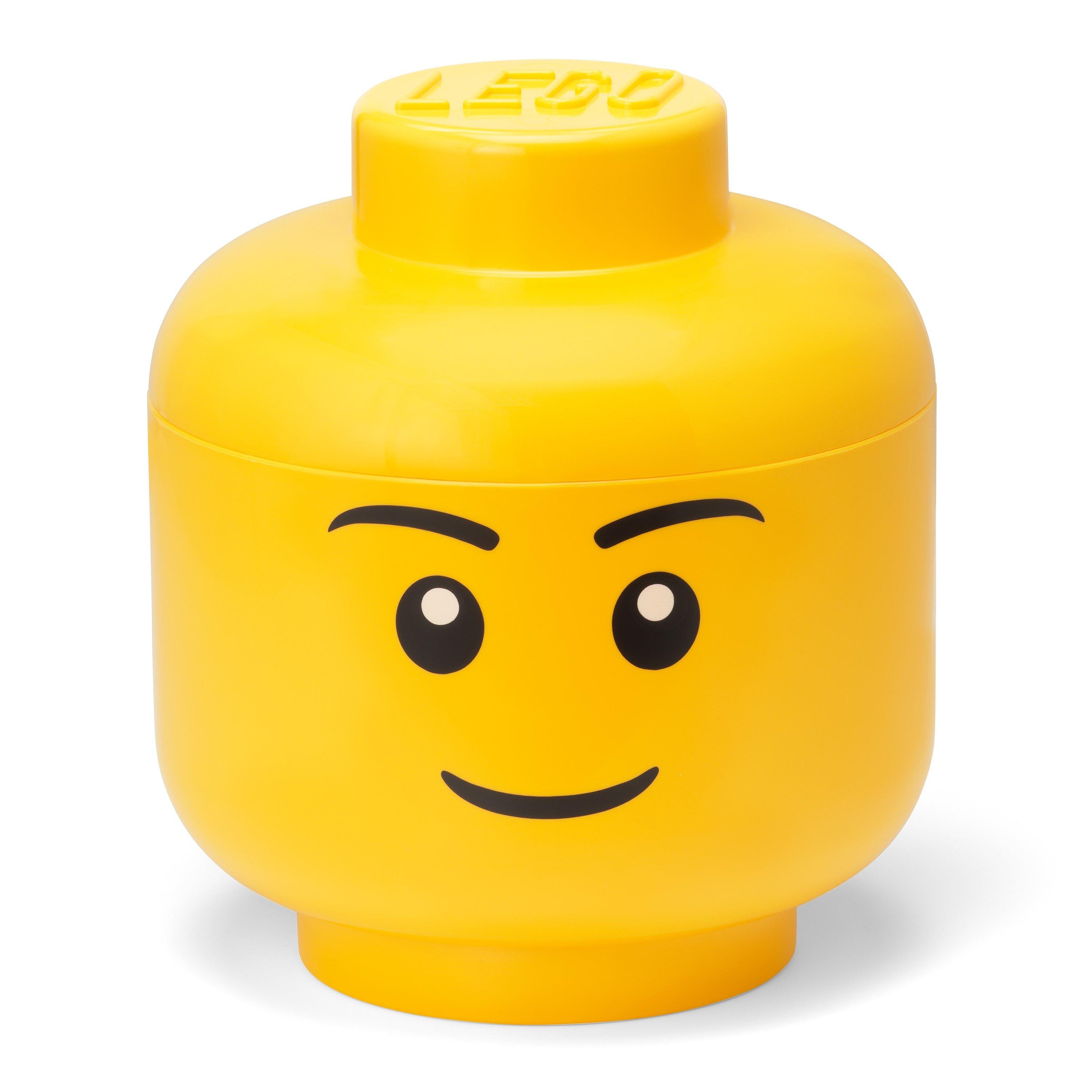 LEGO Large Storage Head - Boy, Yellow, Plastic - Fun and Practical Toy Organization - Image 5