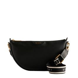 Ted Baker Essina Webbing Leather Half Moon Crossbody Bag