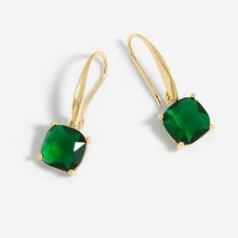 Jon Richard Gold Plated And Emerald Fishhook Earrings