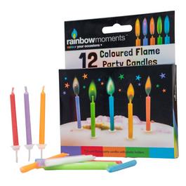 Boxer Gifts Colour Flame Candle - 12 Party Candles