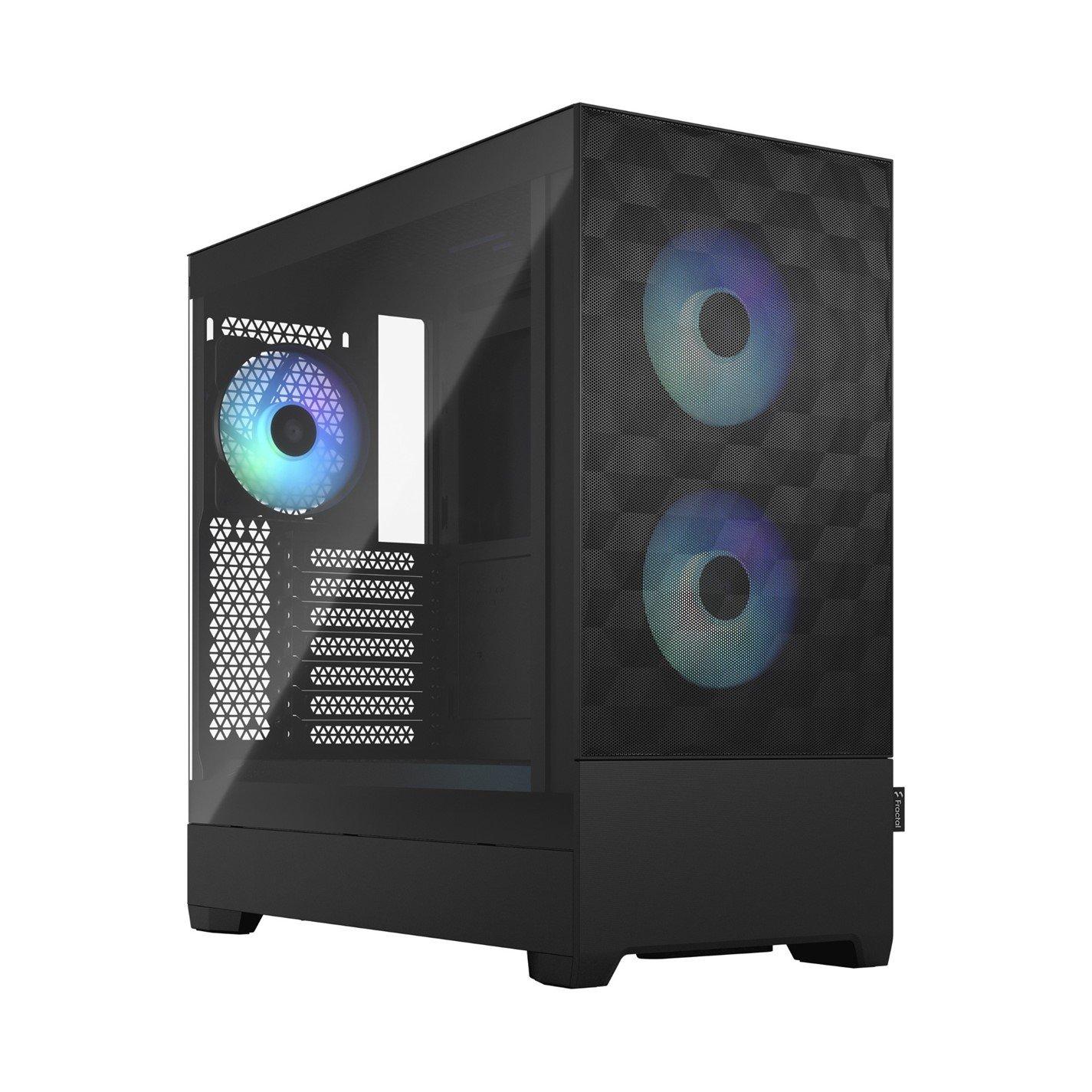 Black - Fractal Design - POP Air RGB Tempered Glass Black Tower Chassis - 1