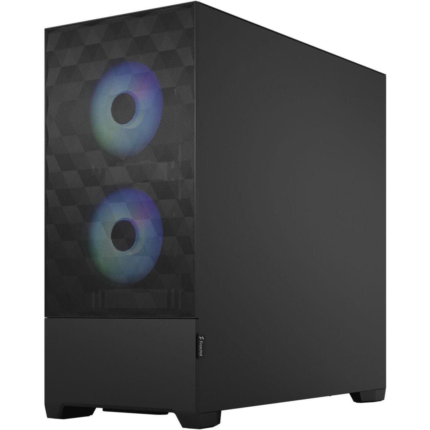 Black - Fractal Design - POP Air RGB Tempered Glass Black Tower Chassis - 5