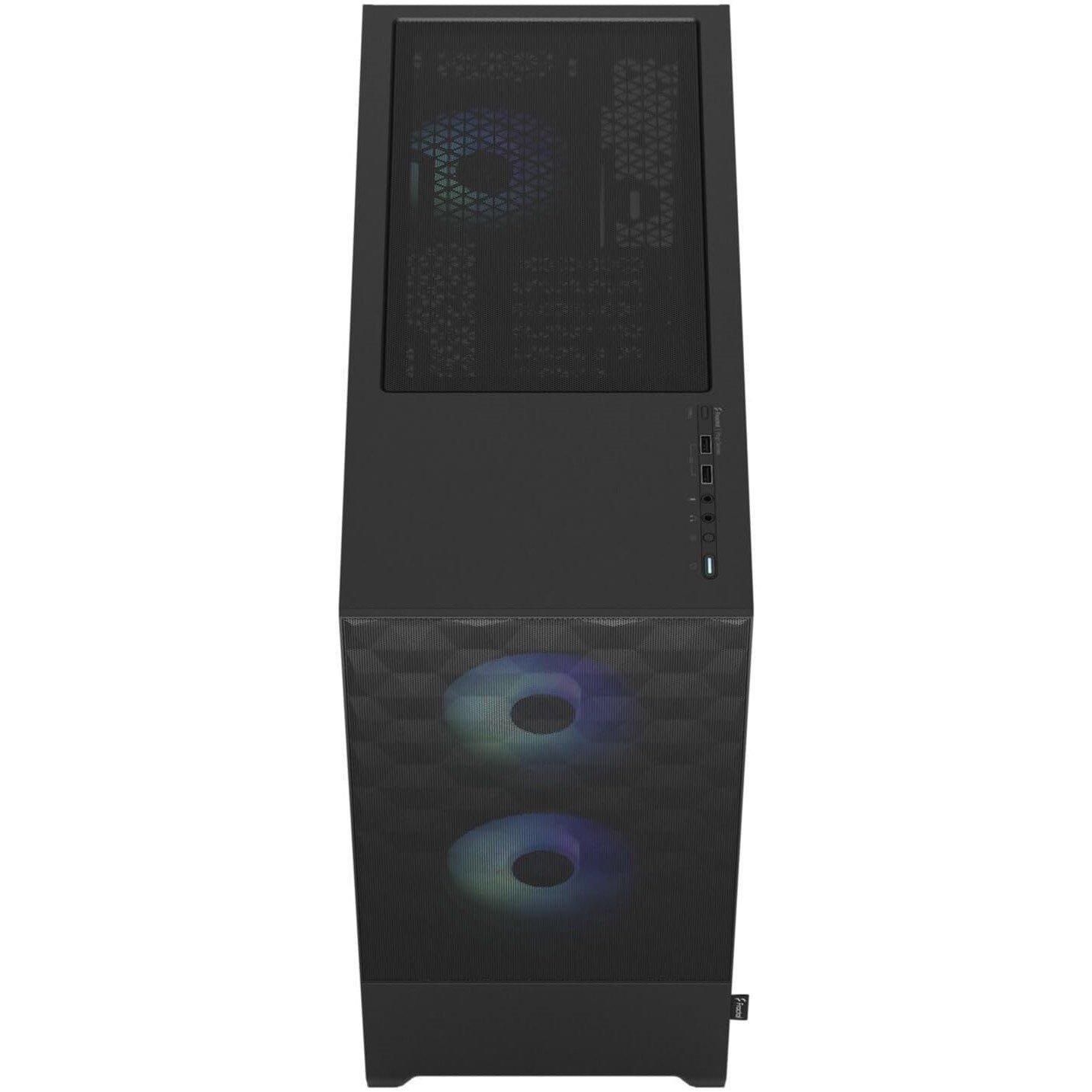 Black - Fractal Design - POP Air RGB Tempered Glass Black Tower Chassis - 6