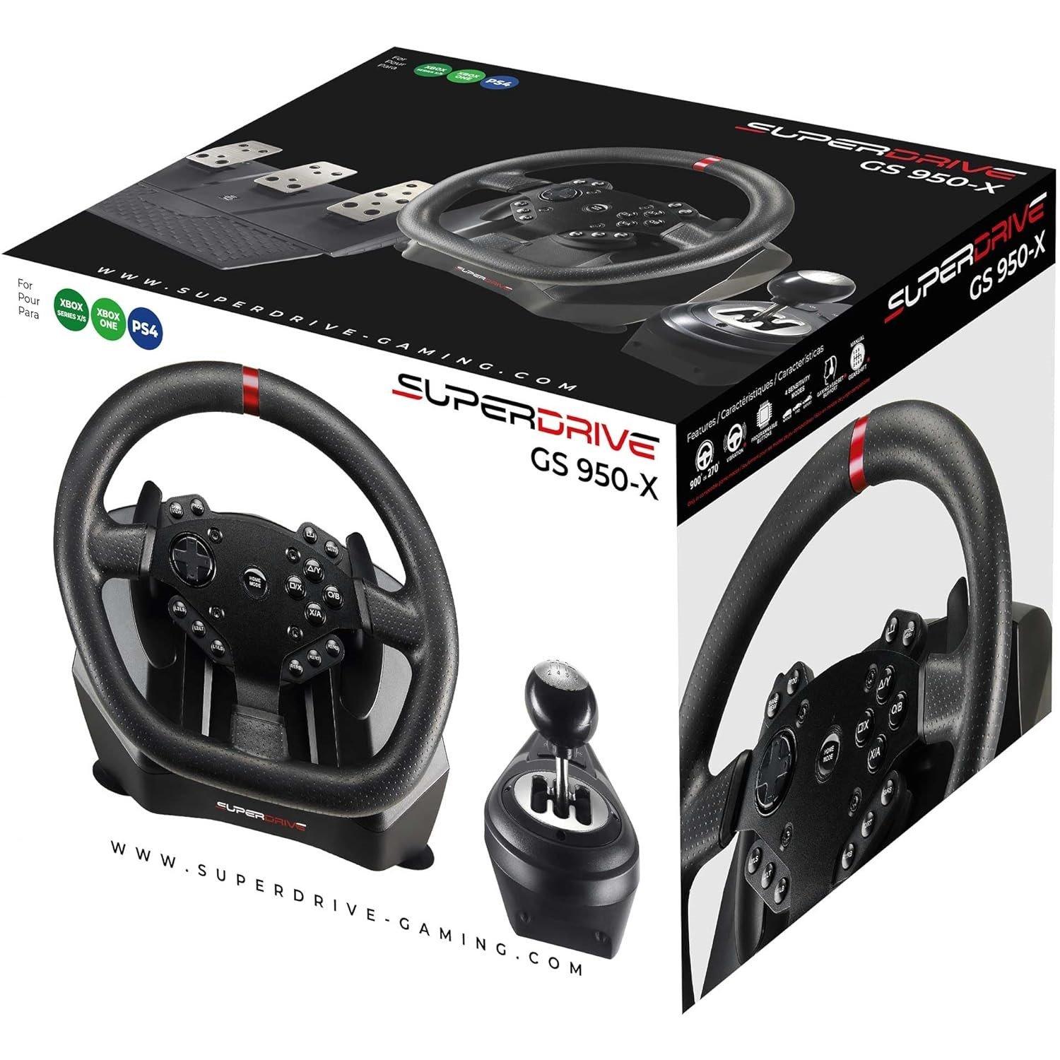 Black - Subsonic - GS950X Gaming Steering Wheel For Xbox One/X/S PS4 - 7