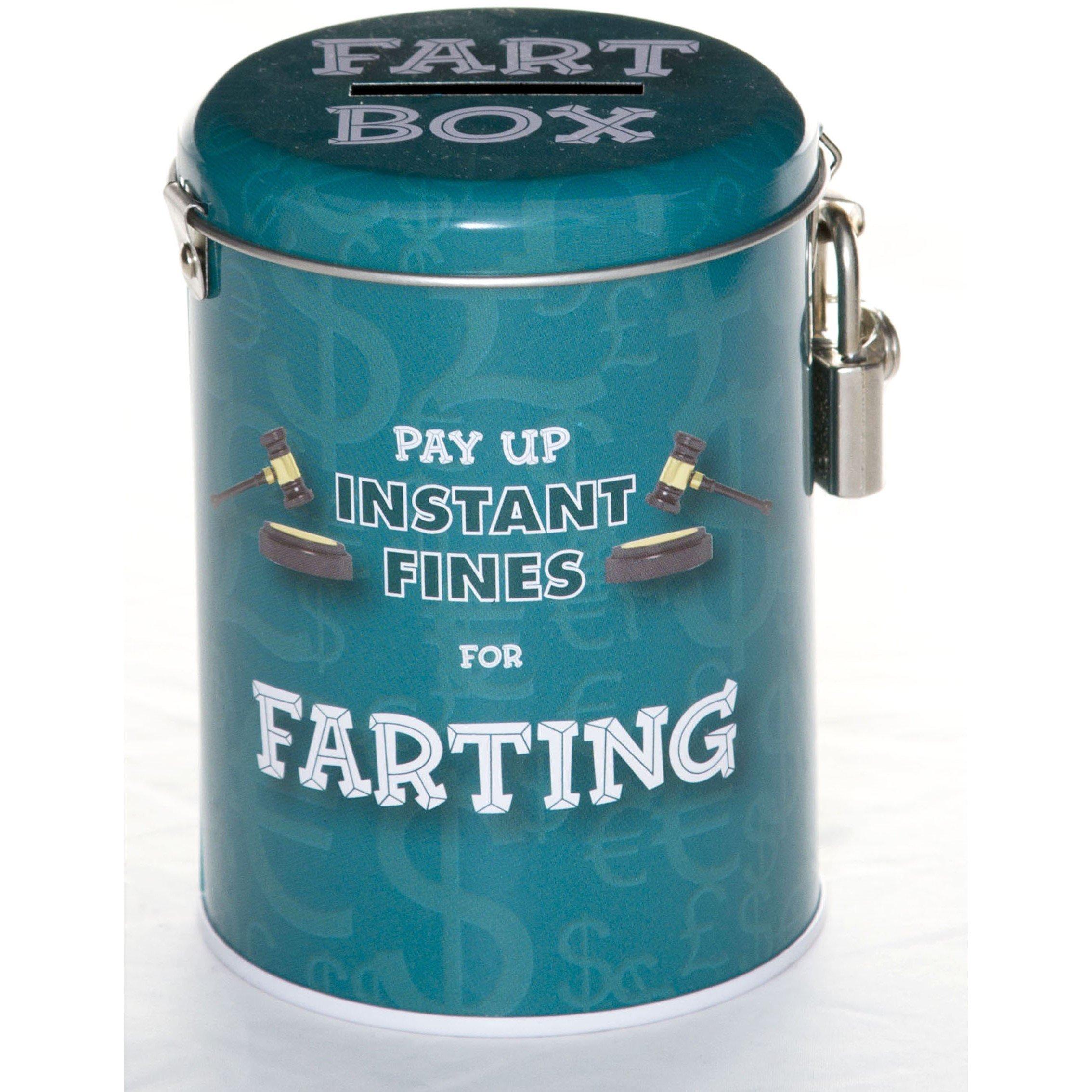 Turquoise - Boxer Gifts - Farting Fine Money Tin  Funny Gift for Husbands - 1