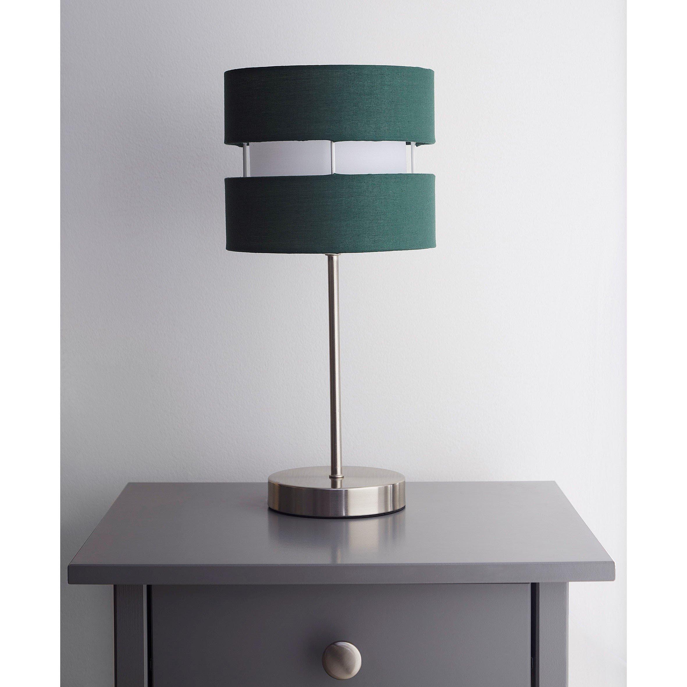 Forest Green - K Living - Table Lamp with Fabric Light Shade Forest Green - 2