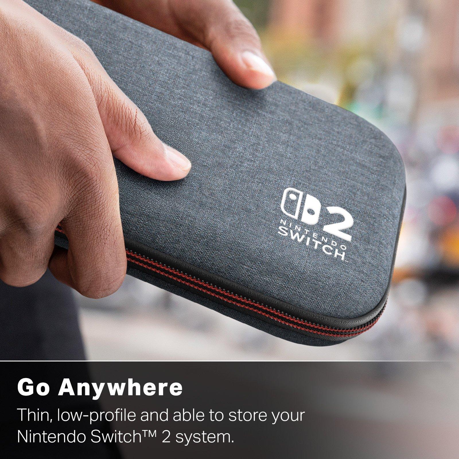 Dark Heather - PowerA - Slim Case Licensed for Nintendo Switch 2.0 - Dark Heather Grey - 4