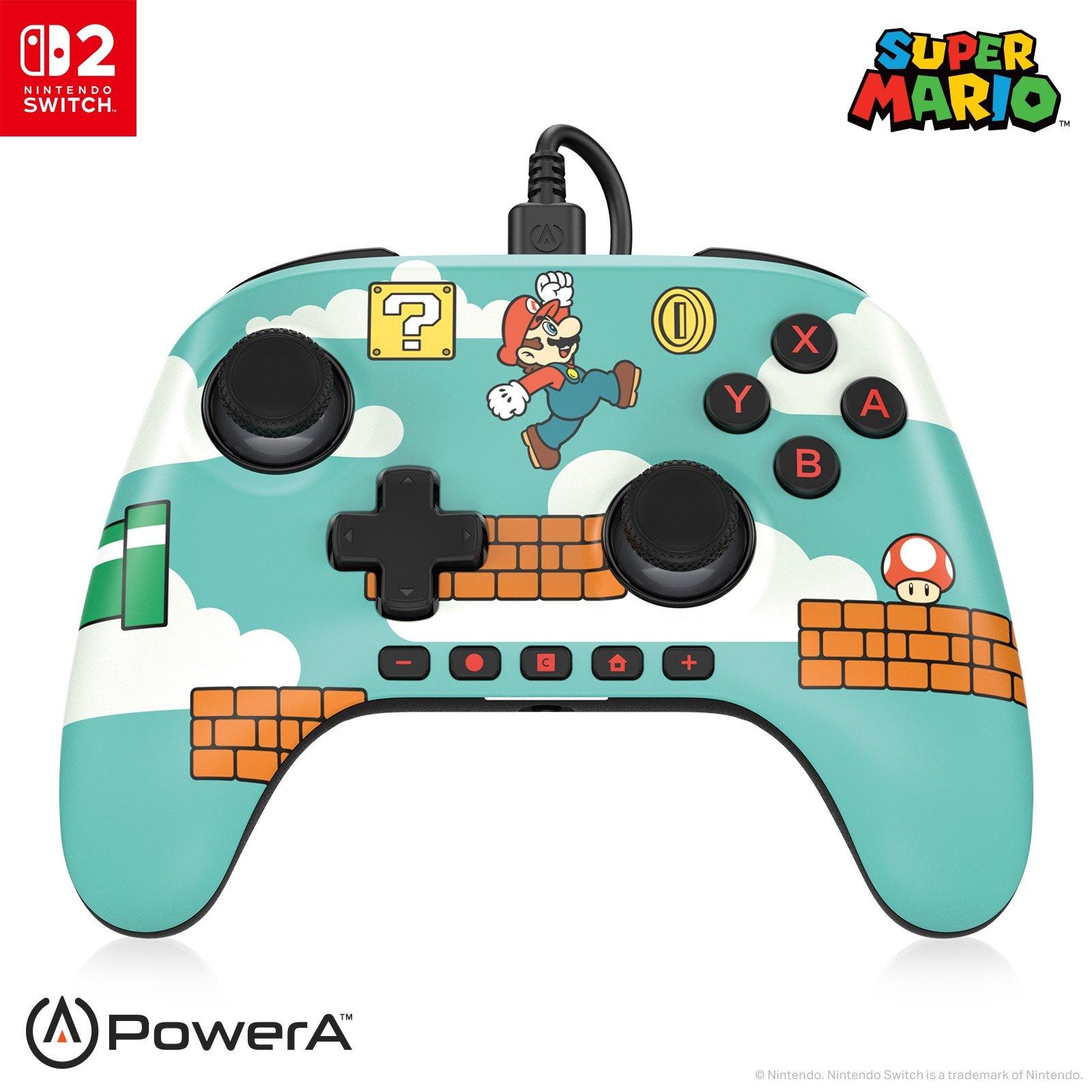 Mario - PowerA - Advantage Wired Controller Licensed for Nintendo Switch 2.0 - Mario Time - 1