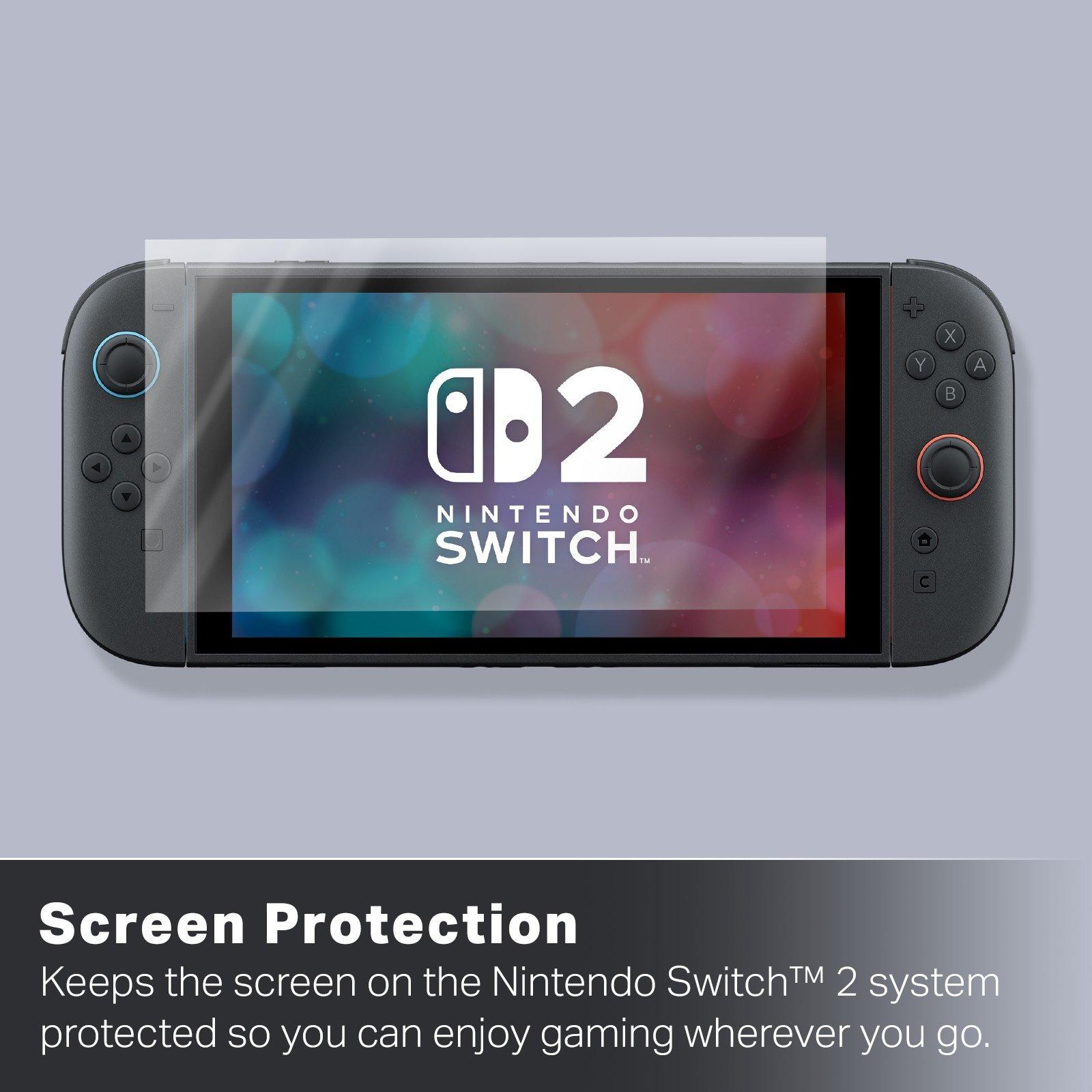 Clear - PowerA - 2 pack Screen Protector Licensed for Nintendo Switch 2.0 - 6