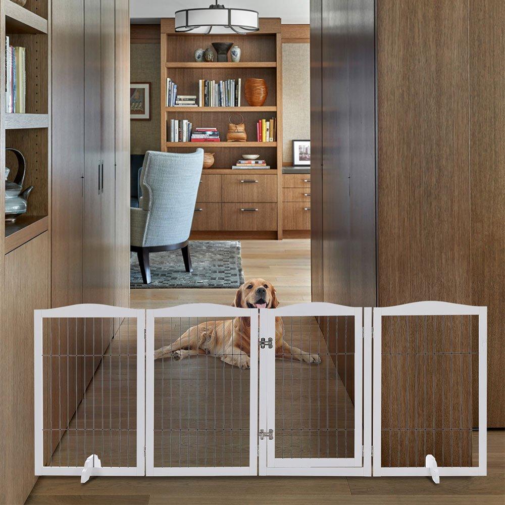 White - KIDKID PET - White Wooden Folding Pet or Kid Playpen - 2