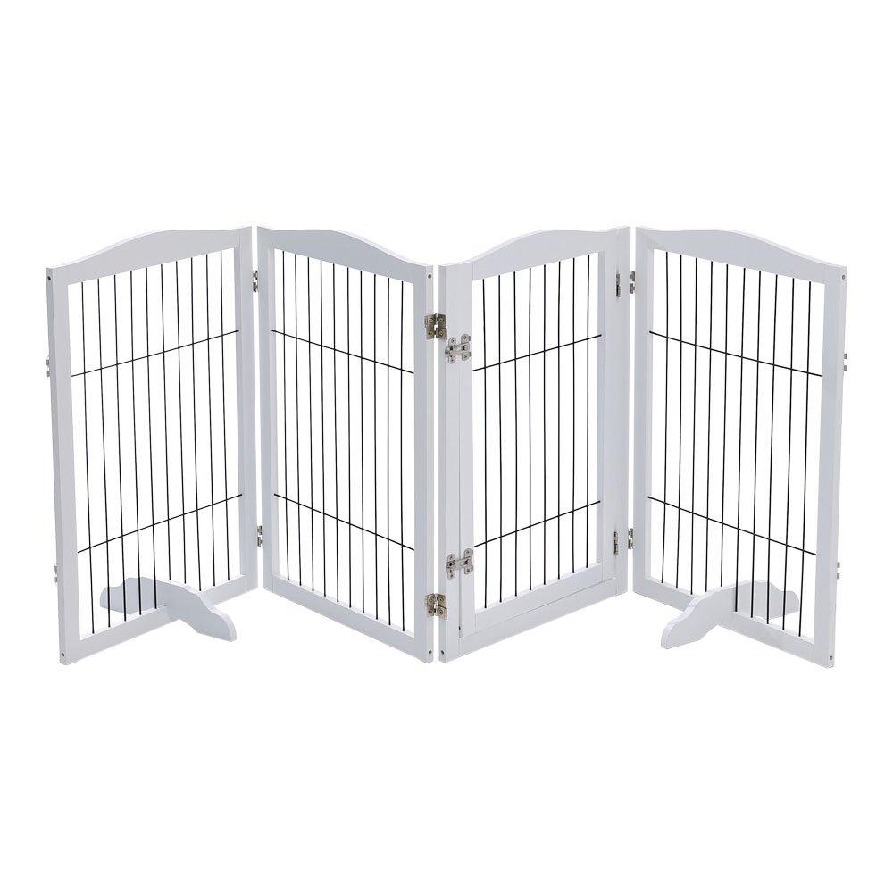 White - KIDKID PET - White Wooden Folding Pet or Kid Playpen - 3