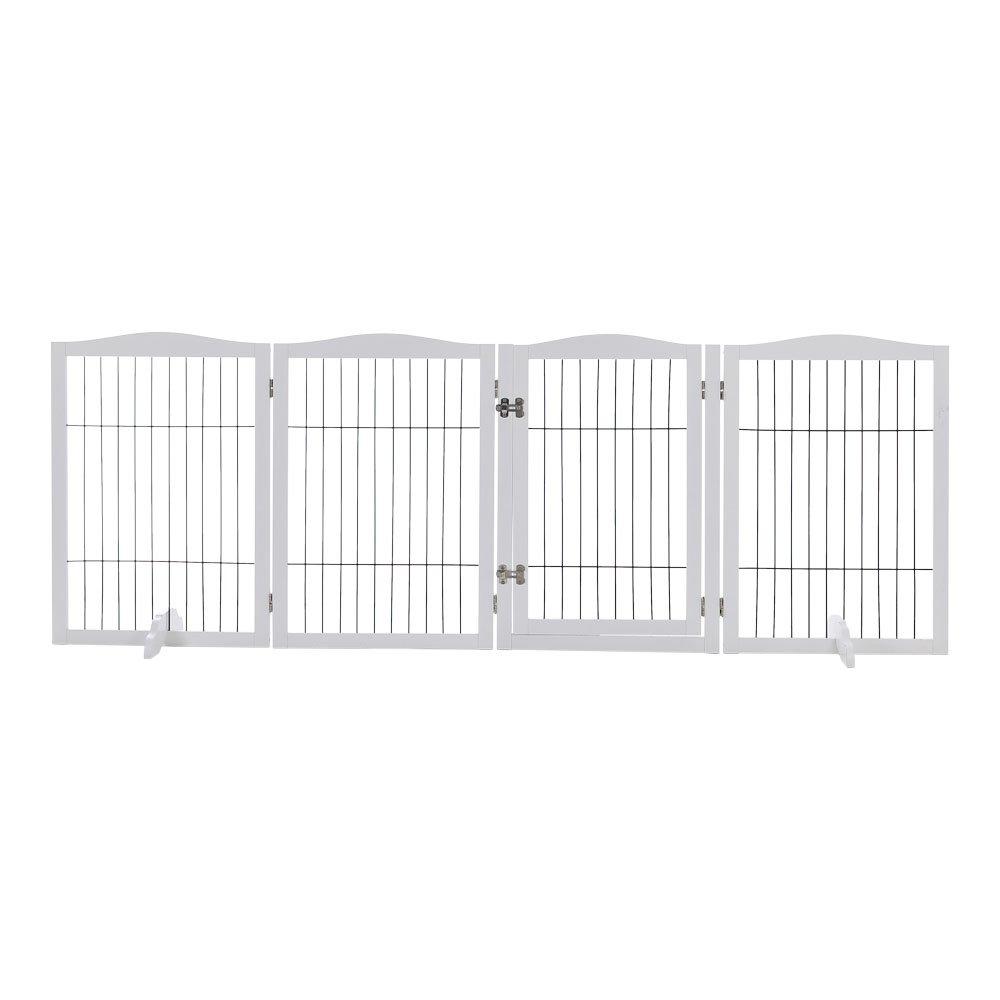 White - KIDKID PET - White Wooden Folding Pet or Kid Playpen - 5