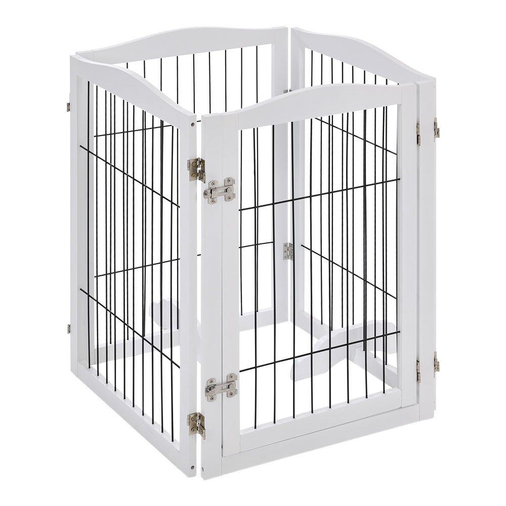 White - KIDKID PET - White Wooden Folding Pet or Kid Playpen - 6