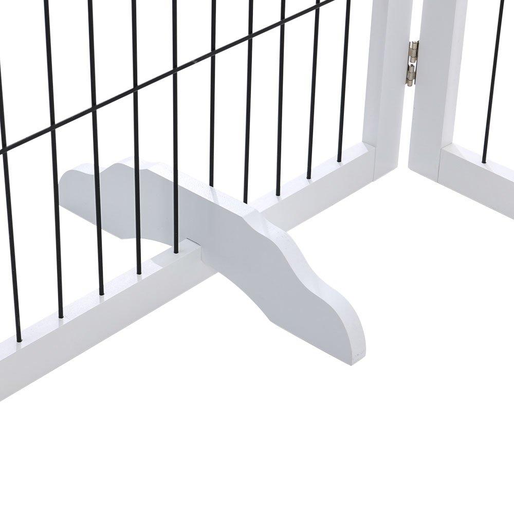 White - KIDKID PET - White Wooden Folding Pet or Kid Playpen - 8