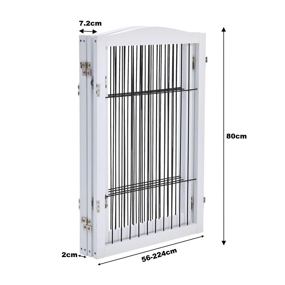 White - KIDKID PET - White Wooden Folding Pet or Kid Playpen - 10