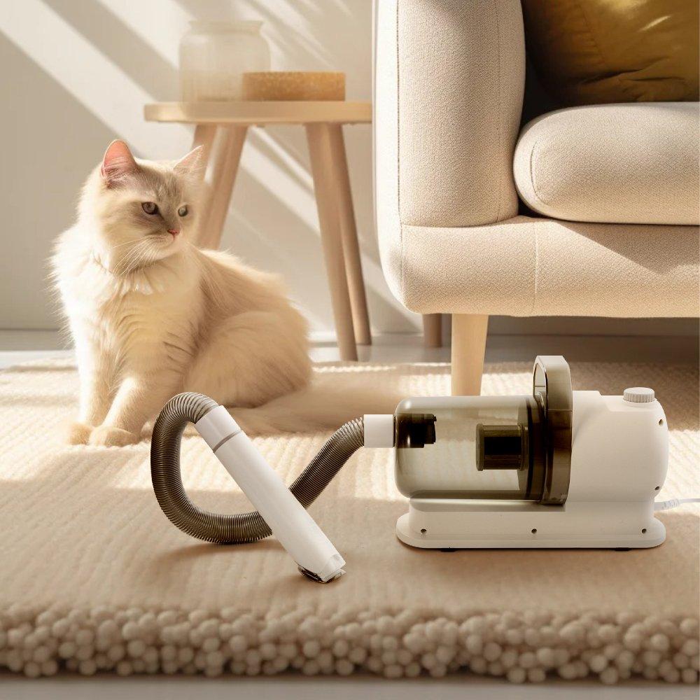 Beige - KIDKID PET - ABS Grooming Vacuum Cleaner with 12 Tools - 1