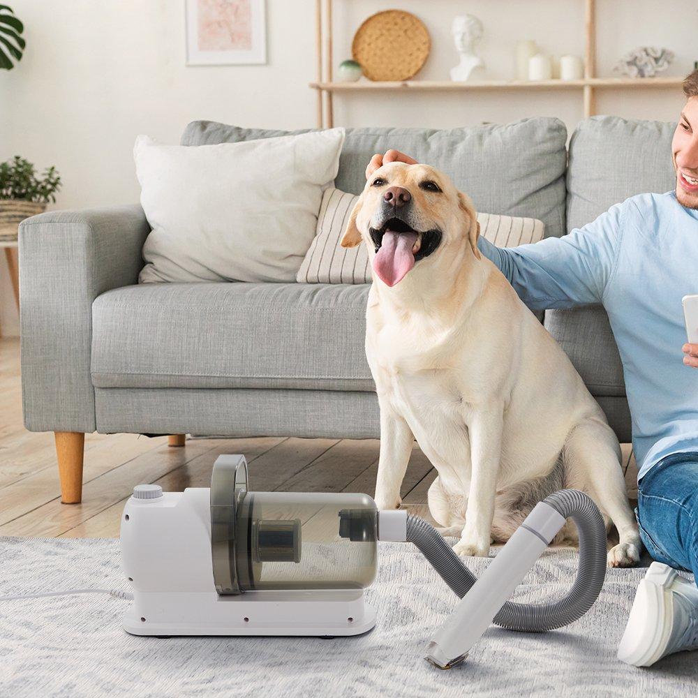 Beige - KIDKID PET - ABS Grooming Vacuum Cleaner with 12 Tools - 2