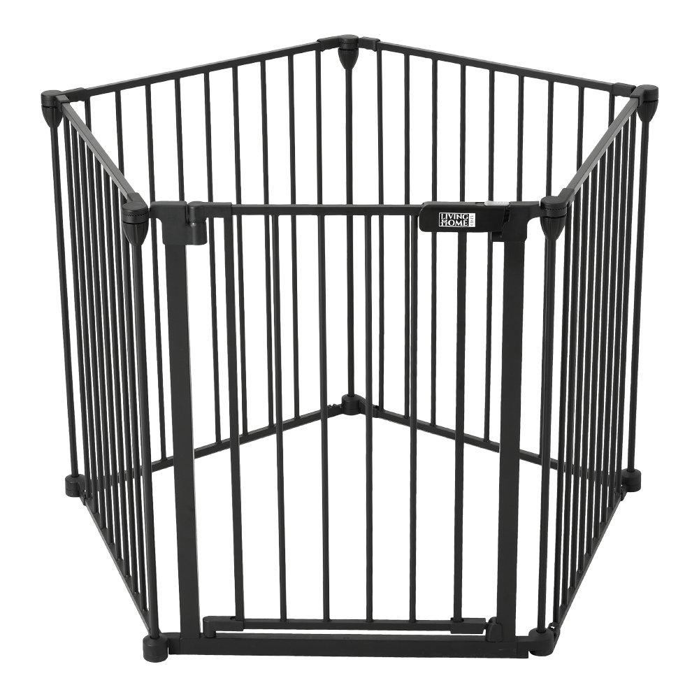 Black - KIDKID - Foldable Metal Pet or Kid Playpen - 7