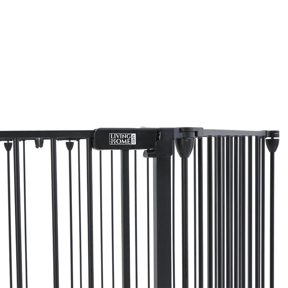 Black - KIDKID - Foldable Metal Pet or Kid Playpen - 9