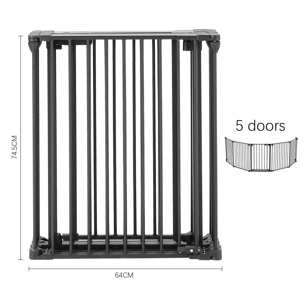 Black - KIDKID - Foldable Metal Pet or Kid Playpen - 10