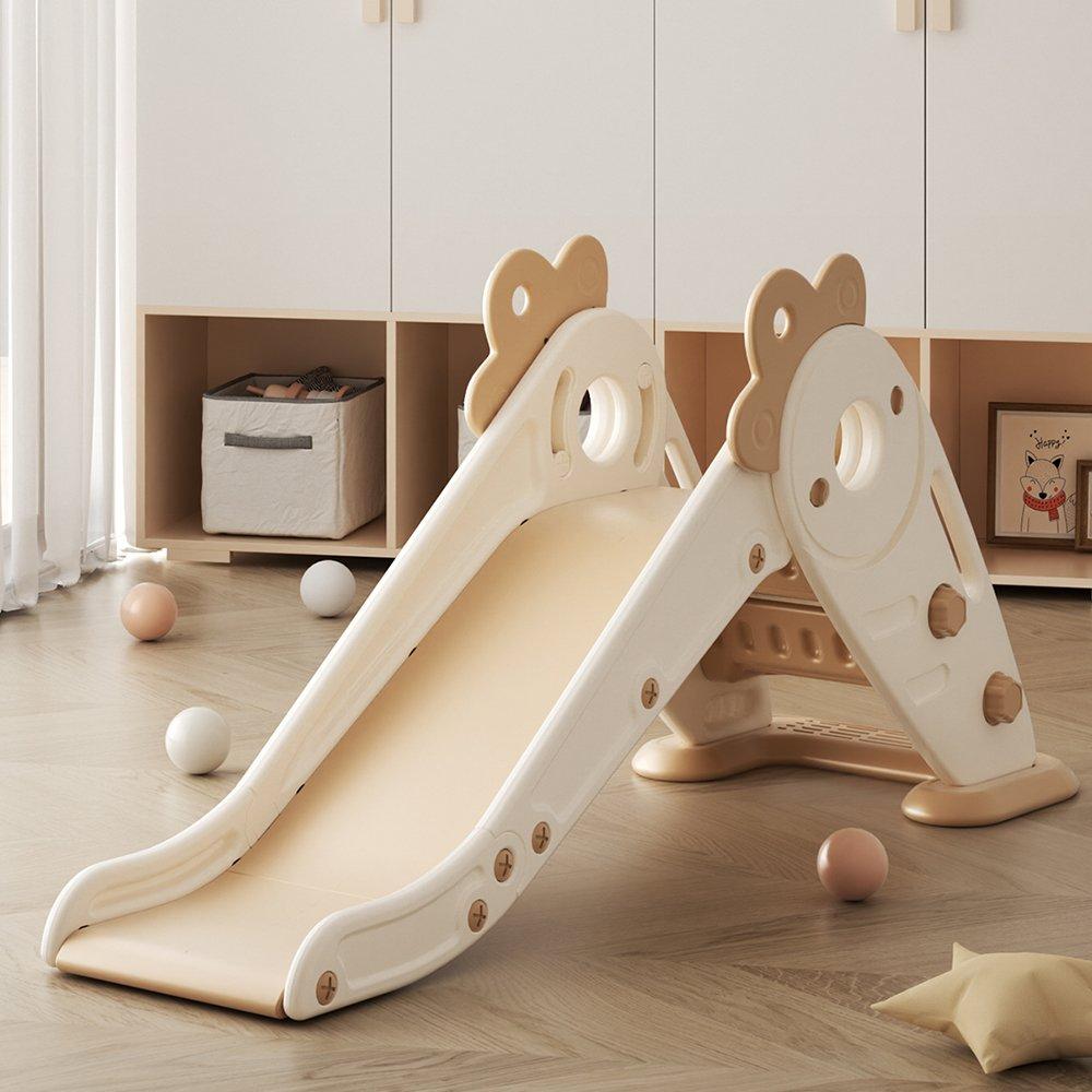 Beige - KIDKID - Lovely Folding Plastic Carrot Slide for Toddler - 1