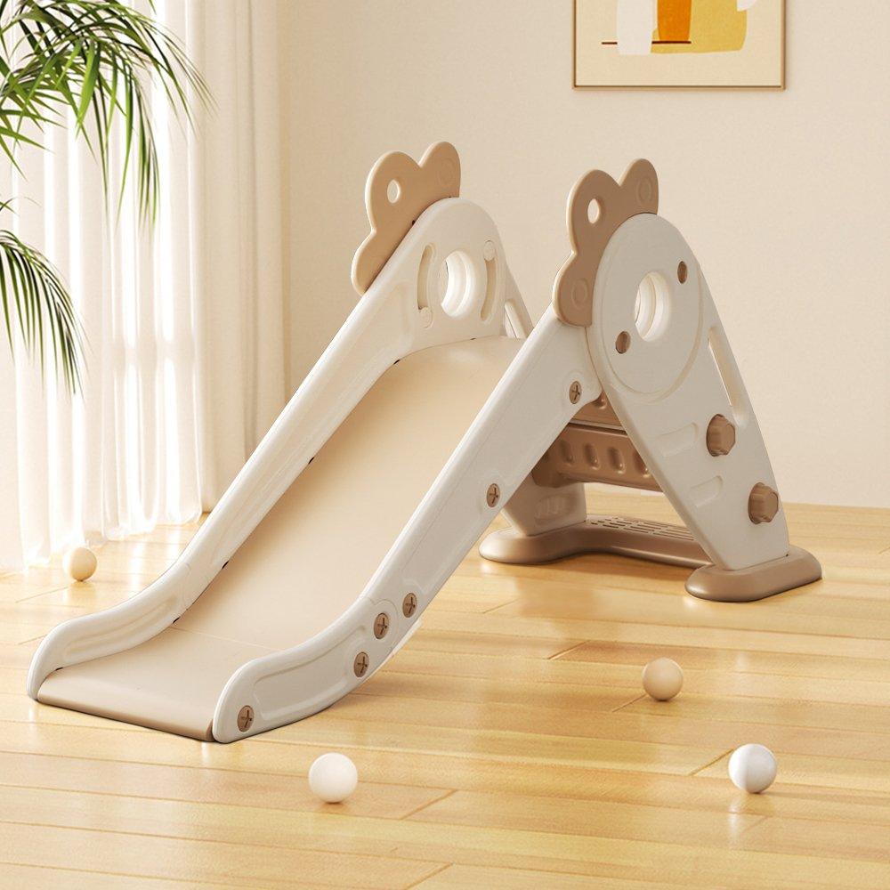 Beige - KIDKID - Lovely Folding Plastic Carrot Slide for Toddler - 2