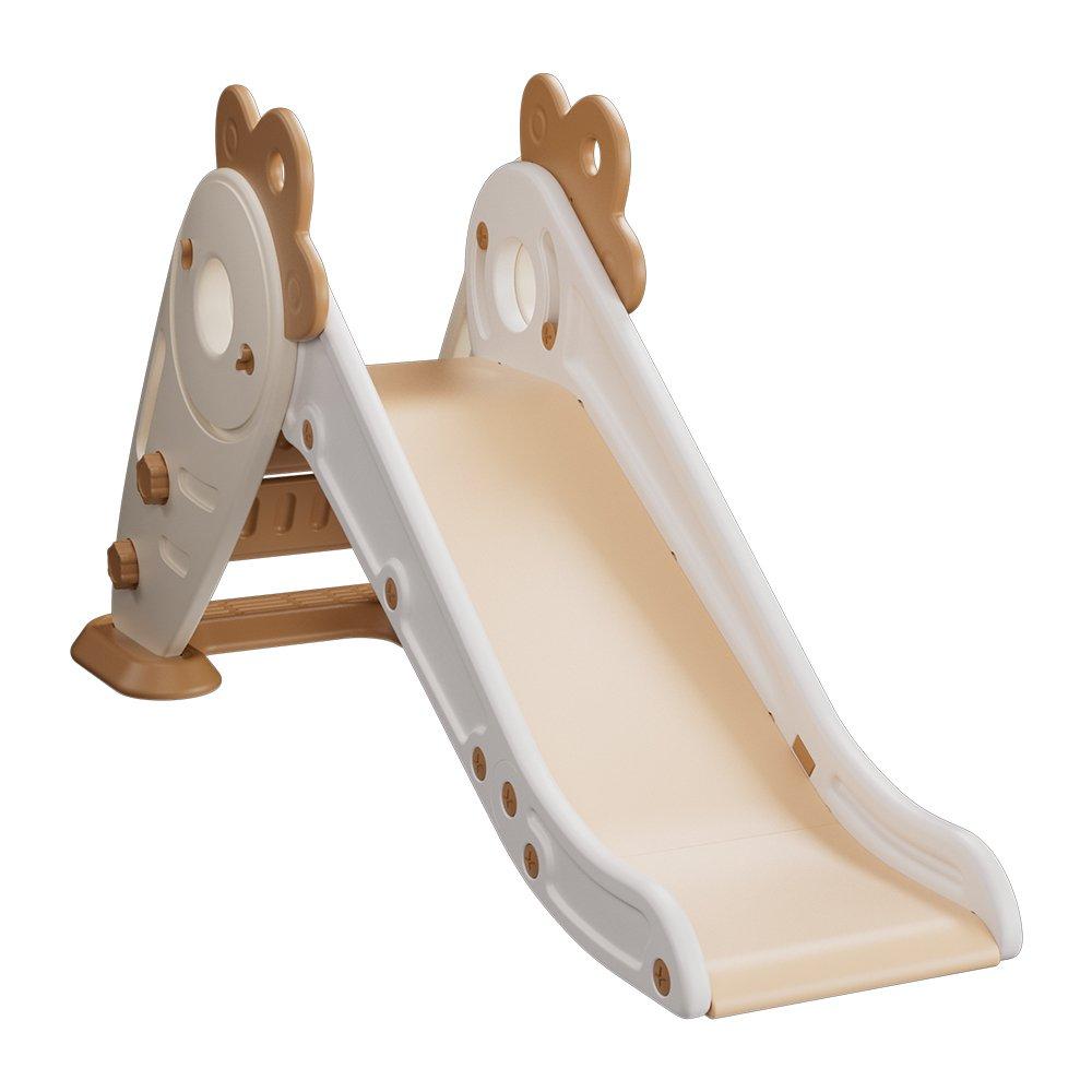 Beige - KIDKID - Lovely Folding Plastic Carrot Slide for Toddler - 4