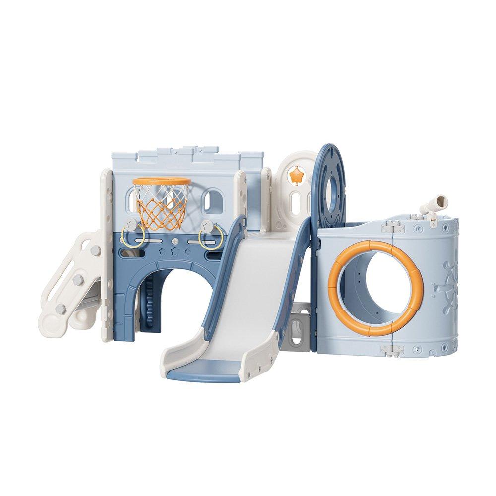 Blue - KIDKID - Pirate Ship Slide Playset with Ship Head - 3