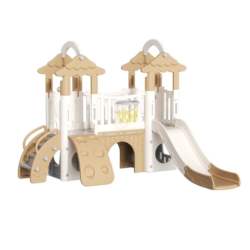 Brown - KIDKID - Treehouse Climbing Playset with 2 Telescopes - 2
