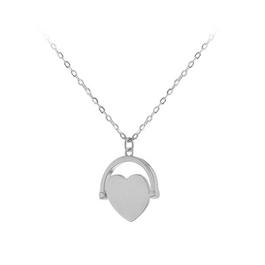 Be You Sterling Silver Heart Spinner Necklace