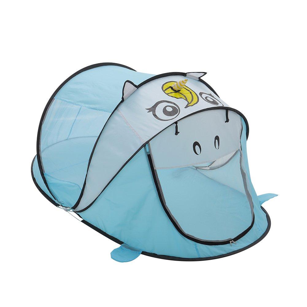 Blue - KIDKID - Cute Blue Unicorn Kids Play Tent - 3