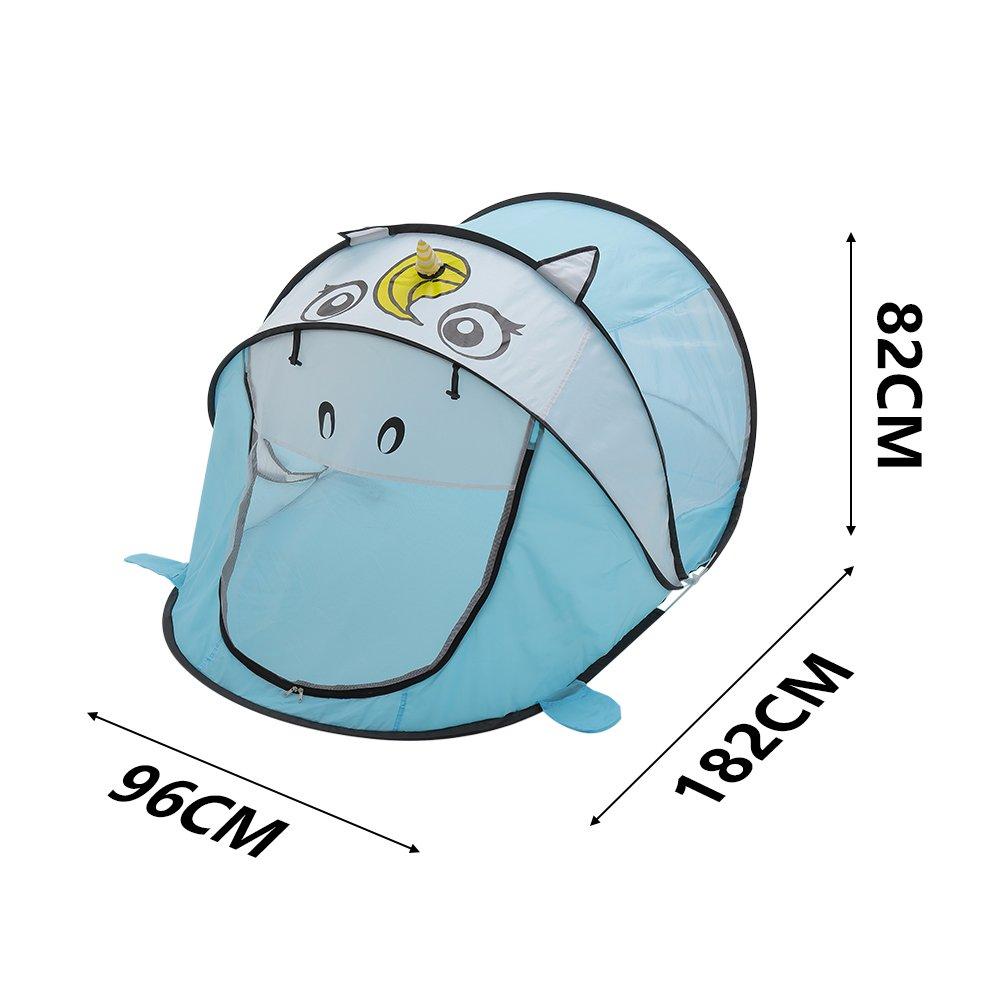 Blue - KIDKID - Cute Blue Unicorn Kids Play Tent - 9