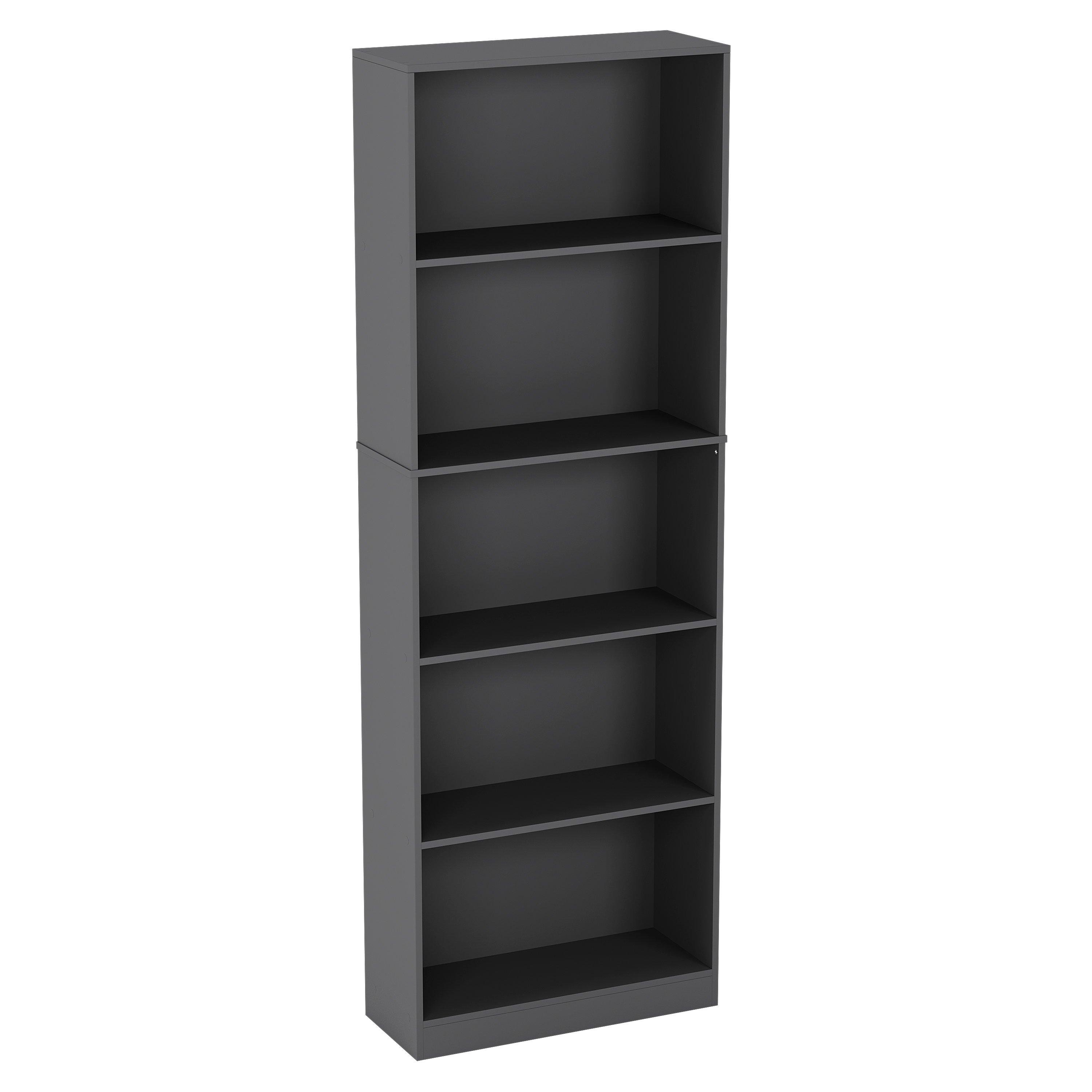 Grey - Lassic - Vida Designs Cambridge 5 Tier Extra Large Bookcase - 7