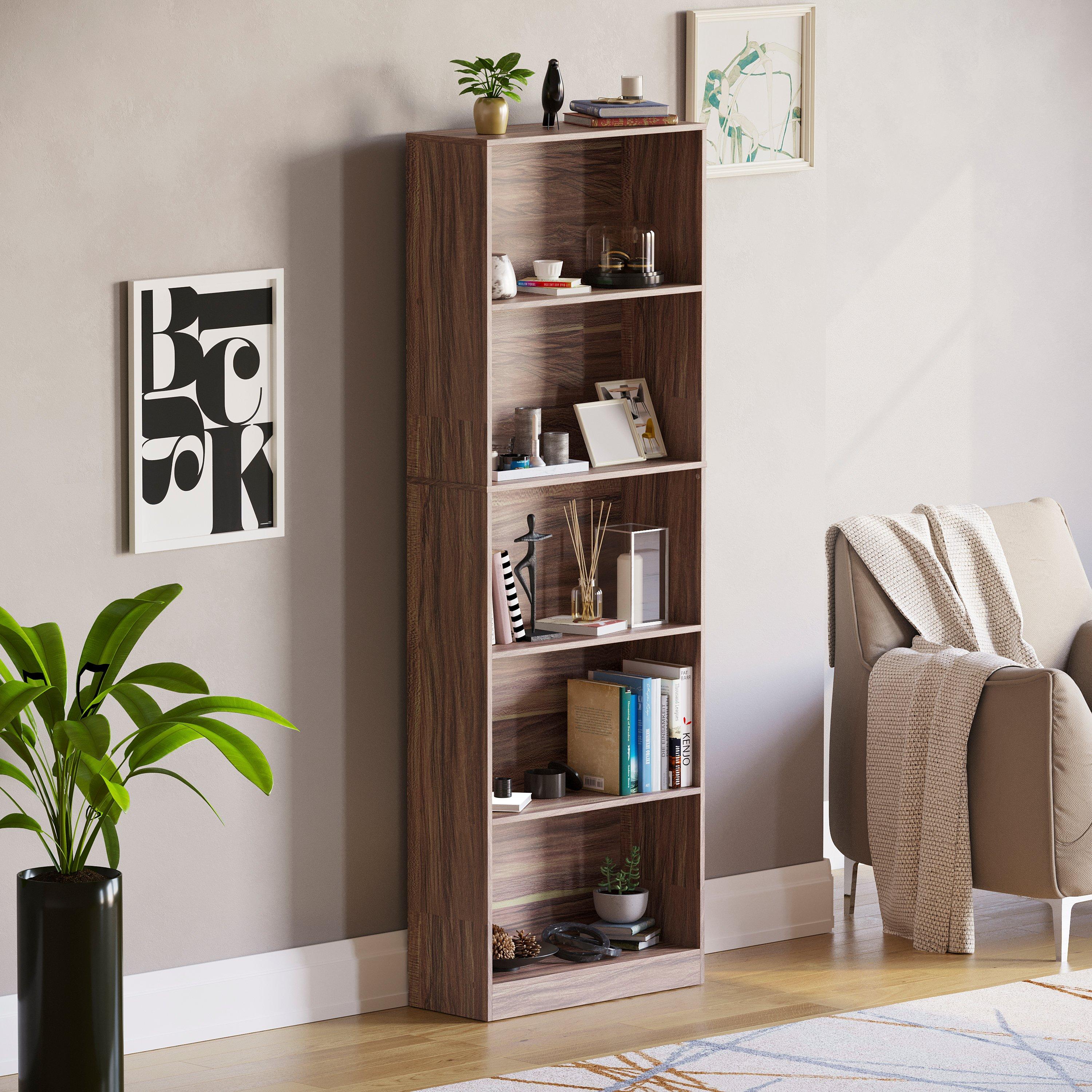 Lassic  Vida Designs Cambridge 5 Tier Extra Large Bookcase - Walnut - 5 Tier