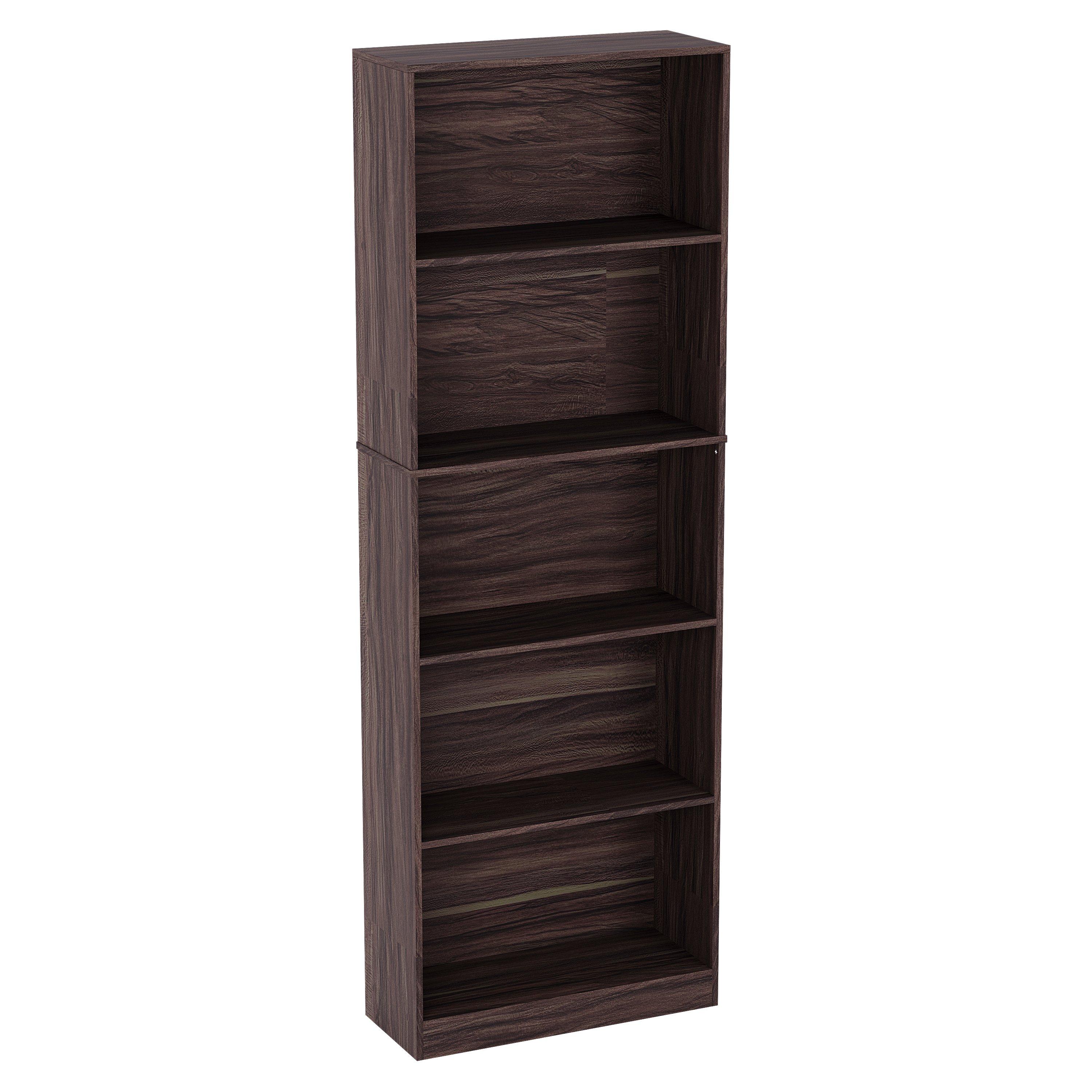 Walnut - Lassic - Vida Designs Cambridge 5 Tier Extra Large Bookcase - 7