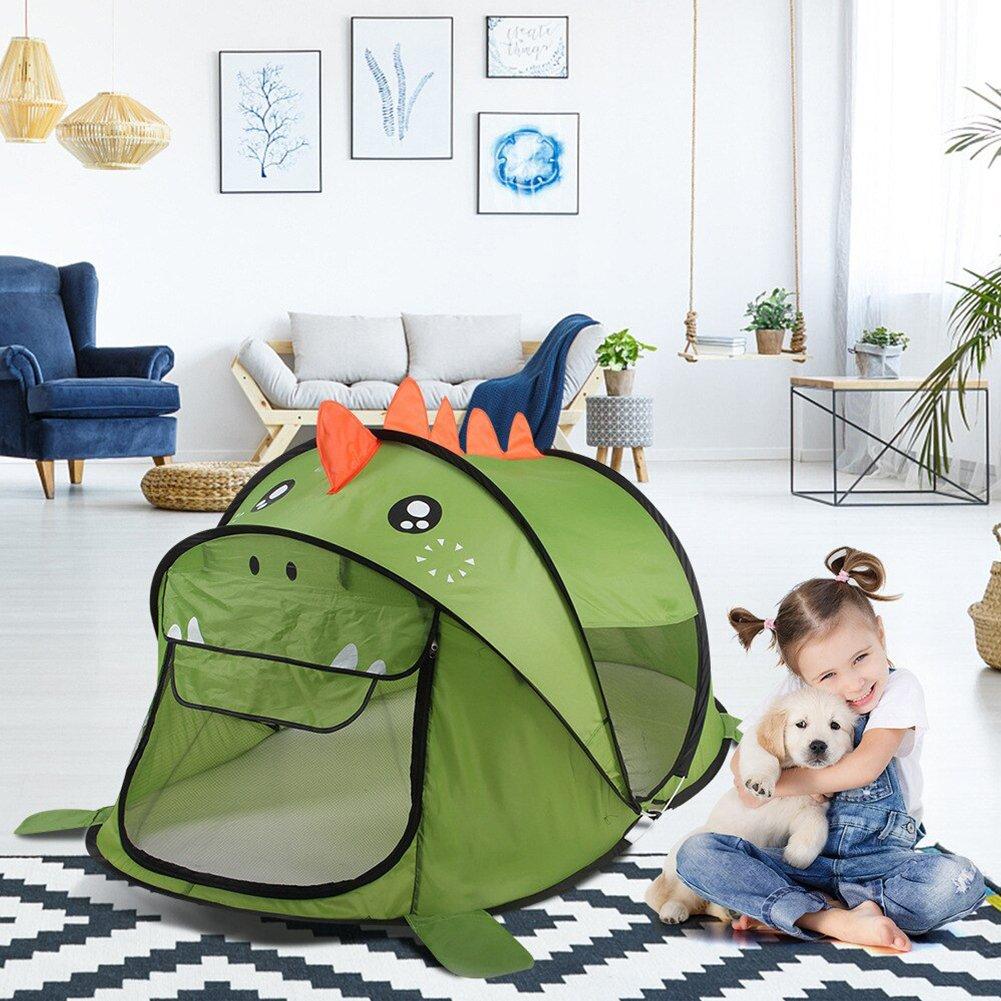 Green - KIDKID - Dinosaur-Themed Kids Play Tent - 1