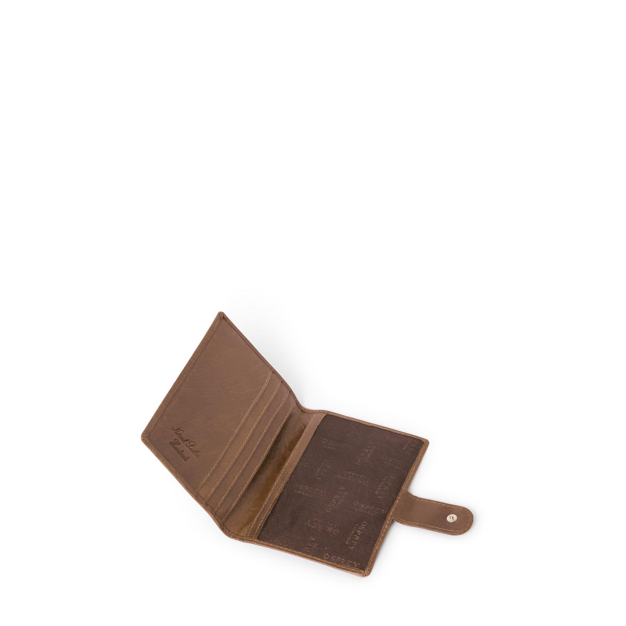 Cognac - Osprey London - Men's Passport Holder Leather Embossed Billfold Wallet - 2