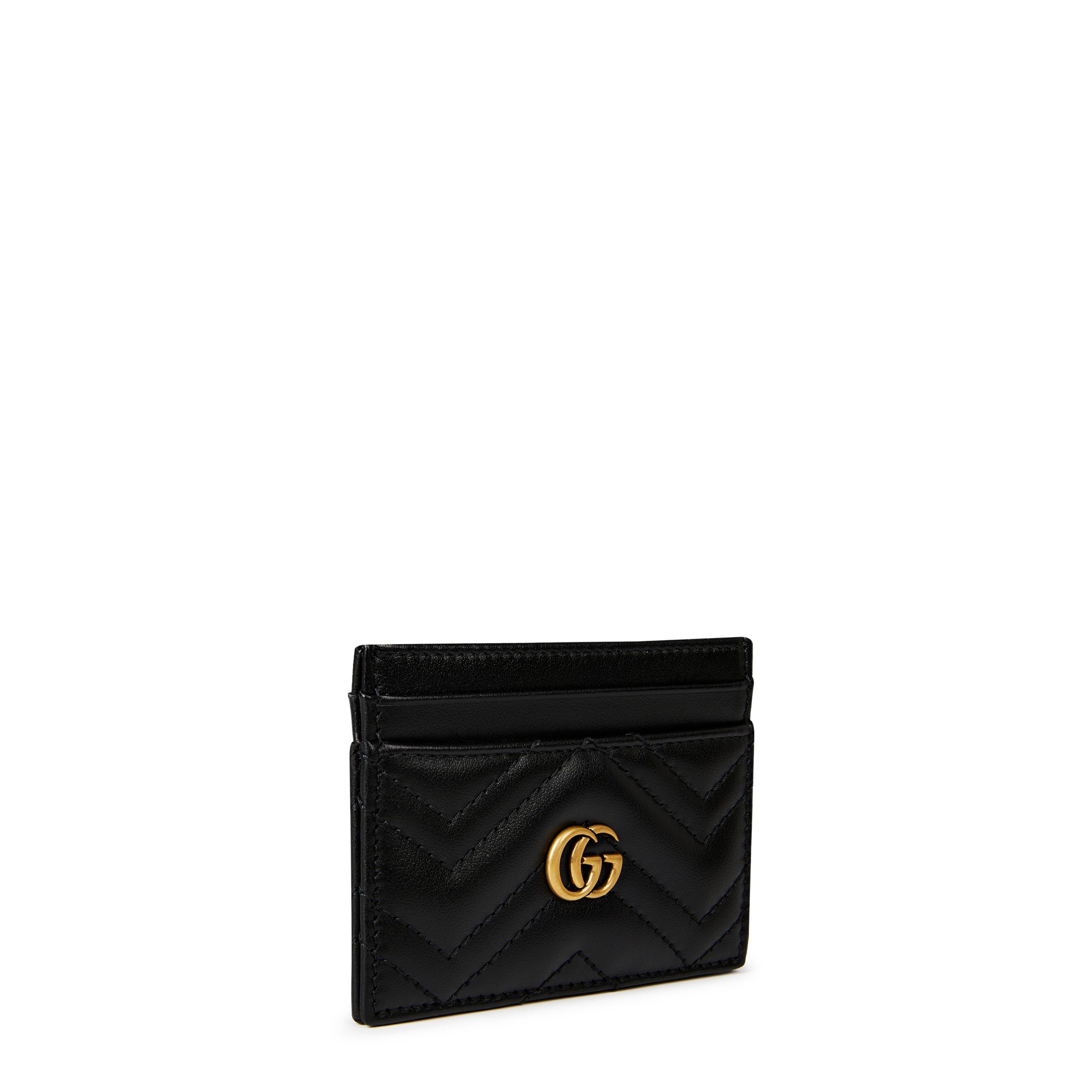 Black - Gucci - Women's GG Leather Marmont Card Case - 3