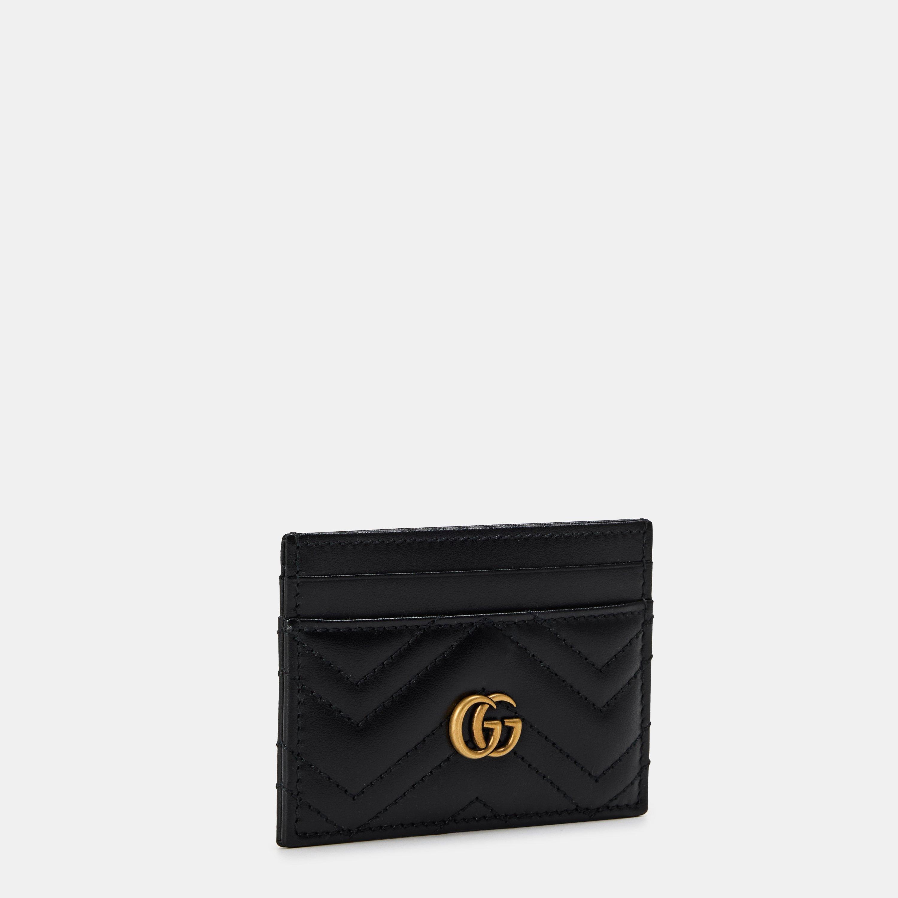 Black - Gucci - Women's GG Leather Marmont Card Case - 4