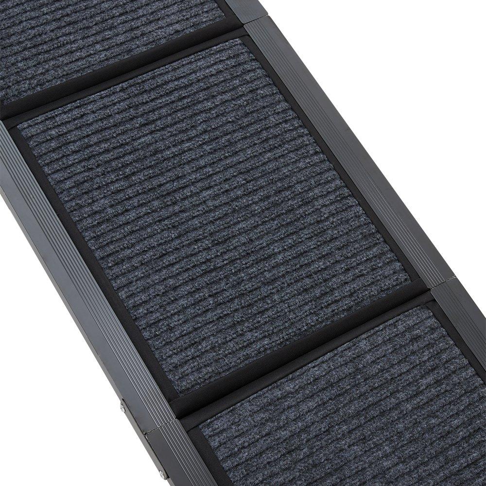 Black - KIDKID PET - 170x44cm Outdoor Foldable Metal Dog Ramp Non-slip - 8