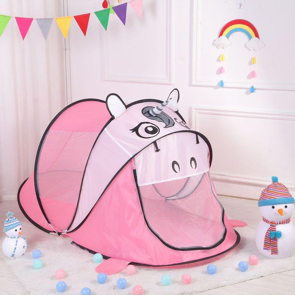 Pink - KIDKID - Cute Pink Unicorn Kids Play Tent - 2