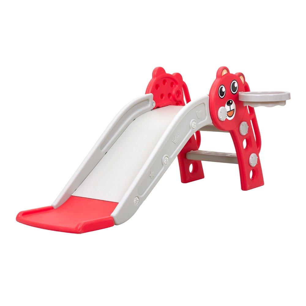 Red - KIDKID - Mini Panda Slide with Basket - 3