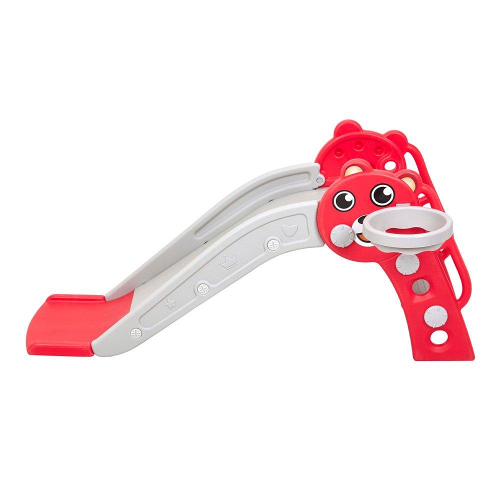 Red - KIDKID - Mini Panda Slide with Basket - 4
