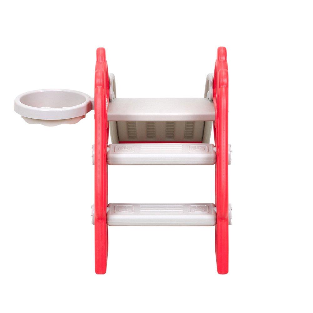 Red - KIDKID - Mini Panda Slide with Basket - 6