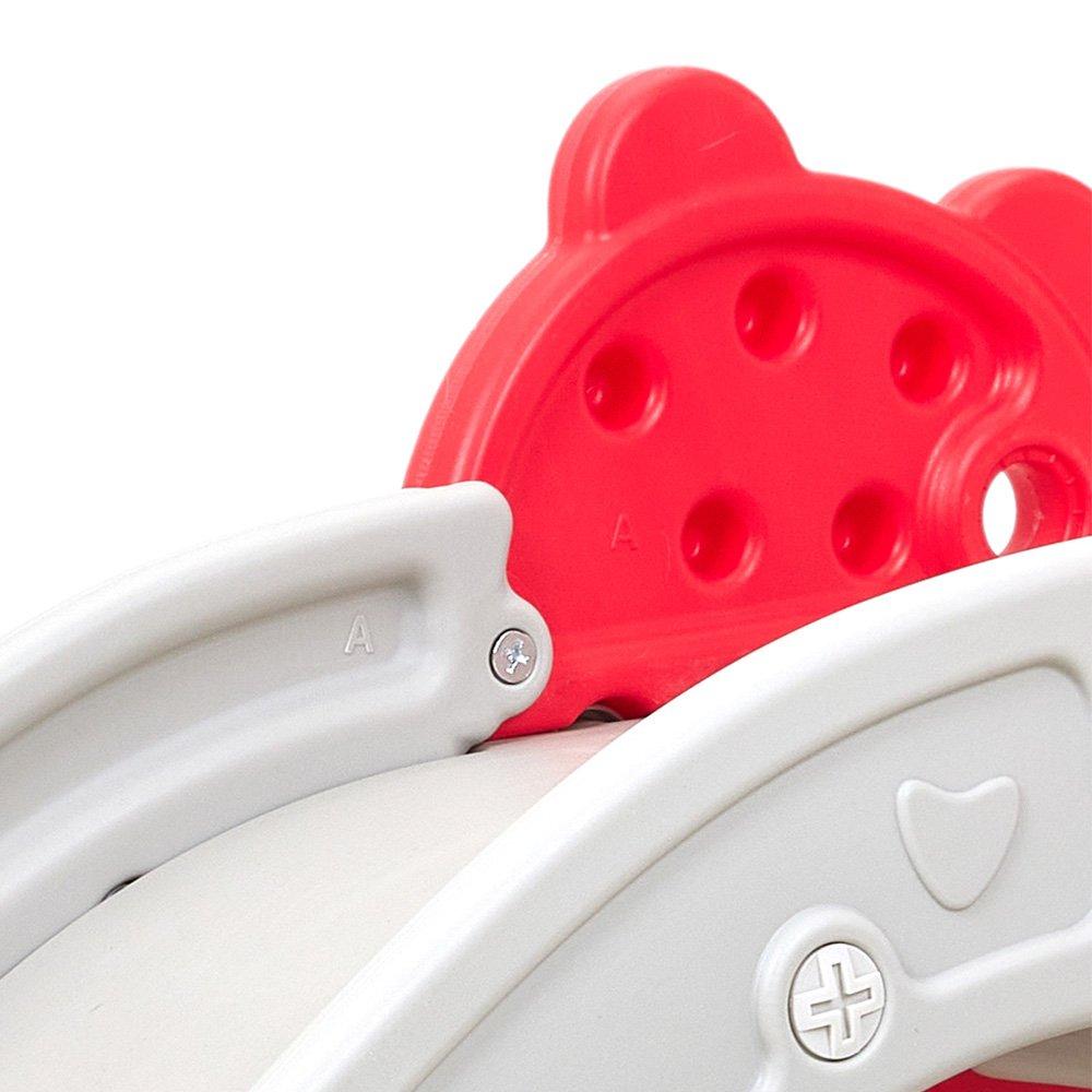 Red - KIDKID - Mini Panda Slide with Basket - 7