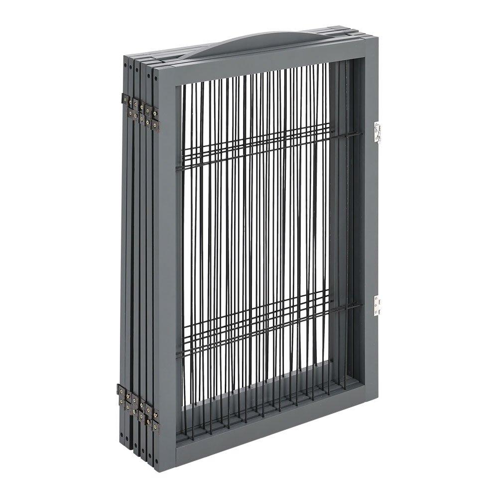 Grey - KIDKID PET - Freestanding Wooden Pet or Kid Playpen - 8