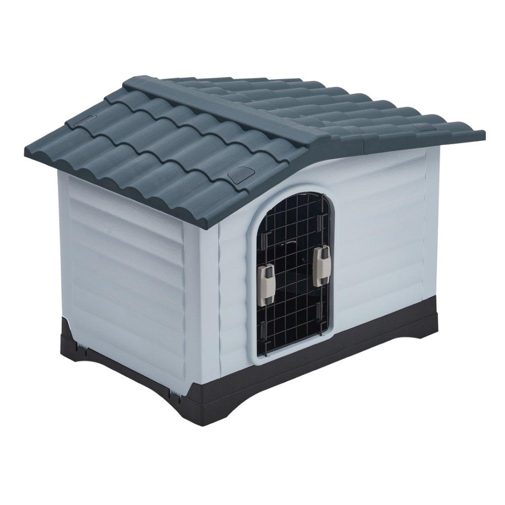 Black White Gre - KIDKID PET - Large Dog Kennel Pet Plastic Garden House - 4