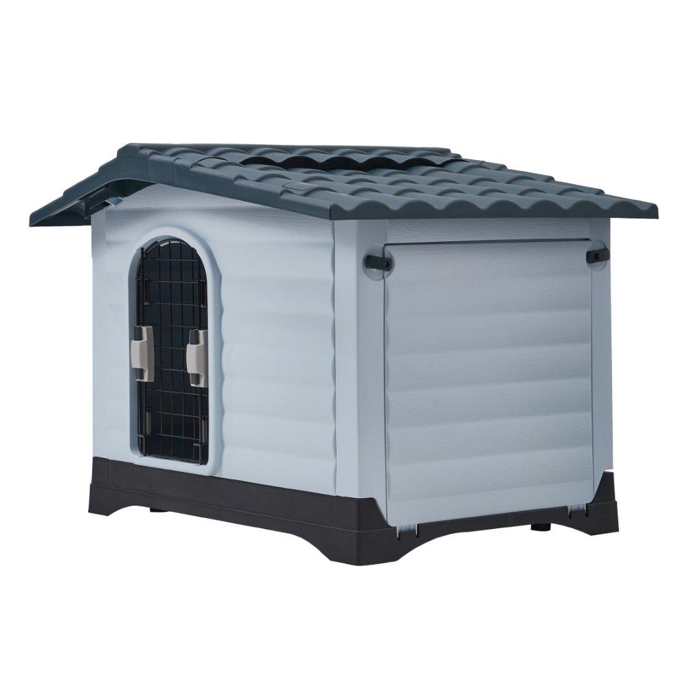 Black White Gre - KIDKID PET - Large Dog Kennel Pet Plastic Garden House - 5