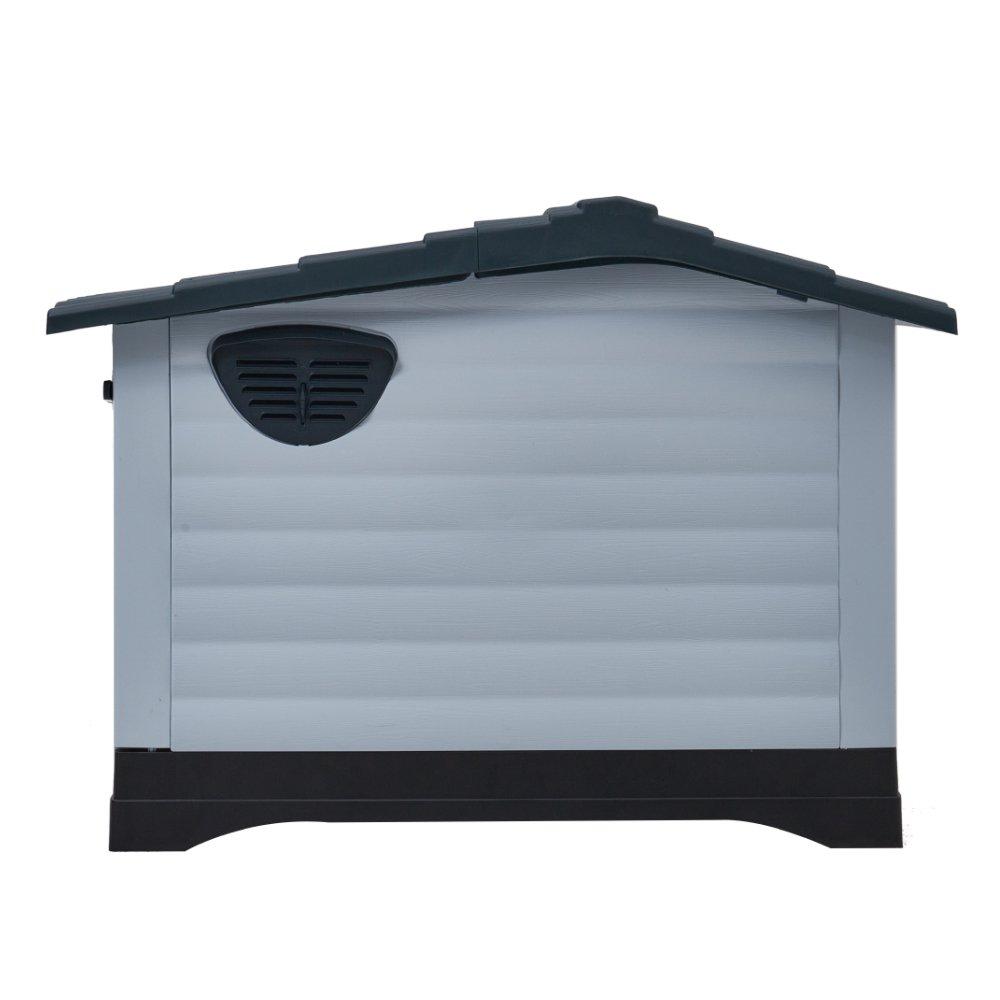 Black White Gre - KIDKID PET - Large Dog Kennel Pet Plastic Garden House - 6