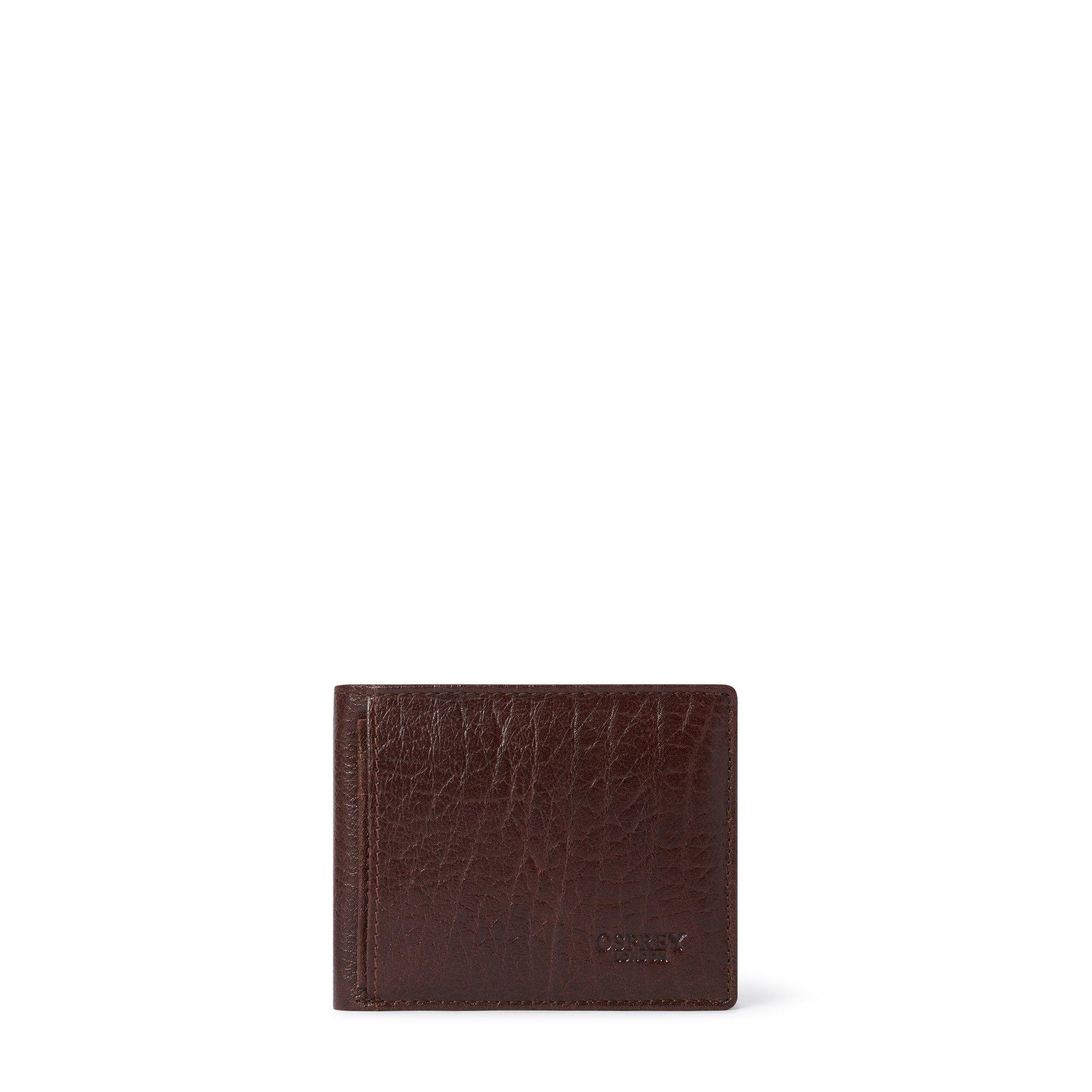 Osprey London Men's Highland Leather Billfold Wallet - Chocolate